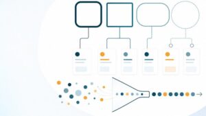 受託業務を4つの区分の枠へ振り分け、応募の受付で不揃いな情報が同じ形に整う採用代行・RPOのAI活用イメージ
