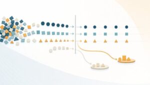 入口に立てた1本の仕切りで、進める列と進めない列が分かれる商工会のAI活用イメージ