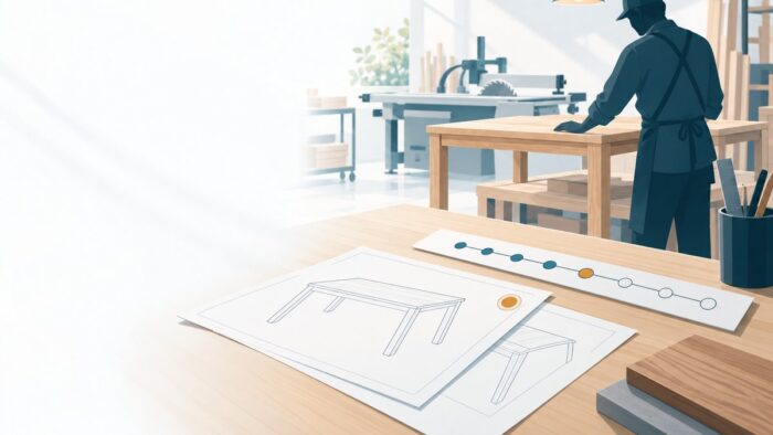 家具・木工製造のAI活用:家具図の版と承認の状態、承認後の変更を1本の台帳で持つ流れ