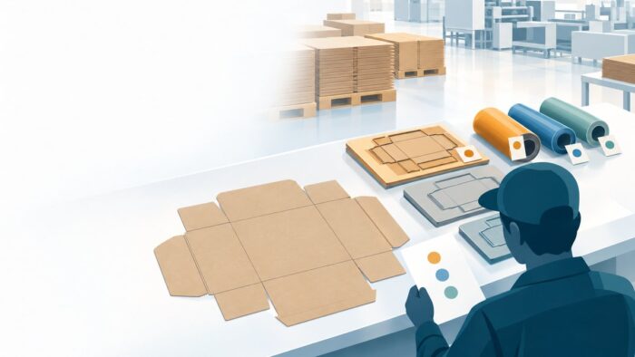 紙・紙加工品製造のAI活用:受注ごとの製造指図と、段取りで使う抜型・刷版の番号を照らし合わせる流れ