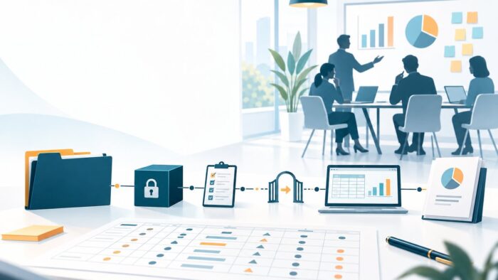 市場調査・リサーチ会社のAI活用:案件ごとに個人データの受領元と渡し先、AIサービスに入れてよいデータを一枚の表に整理する流れ