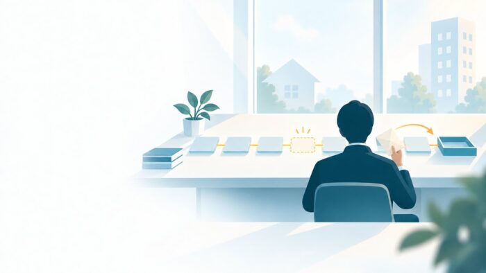 住宅ローン仲介のAI活用：1件の媒介の経過を1件の台帳に結び、記録の欠けをAIが候補として出し、申込みを所属銀行へ取り次ぐかは人が決める流れ