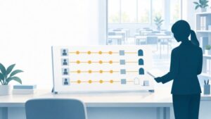 専門学校のAI活用：学生ごとに出欠・出席簿・成績・修了の要件の照合を一続きの記録に結び、要件を満たさない学生を修了の認定の候補にせず、認定は人が確かめる流れ