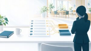 介護付き有料老人ホームのAI活用：出来事を1件1行で一度だけ記録し、帳簿と記録へ振り分ける記録の流れ